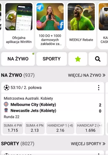 Zrzut ekranu wyników